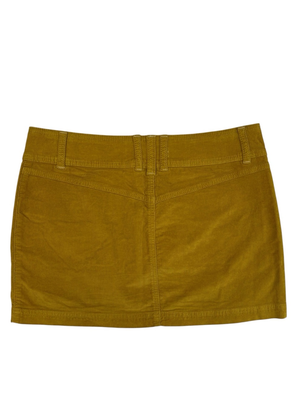 We The Free Mustard Button-Front Corduroy Mini Skirt - Picture 2 of 5